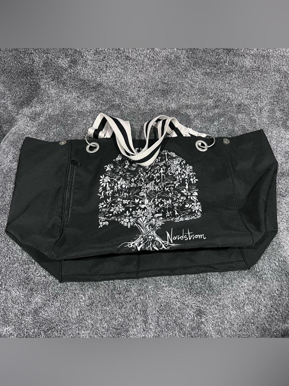 Nordstrom "Tree of Life" eco reusable expandable tote bag adjustable straps